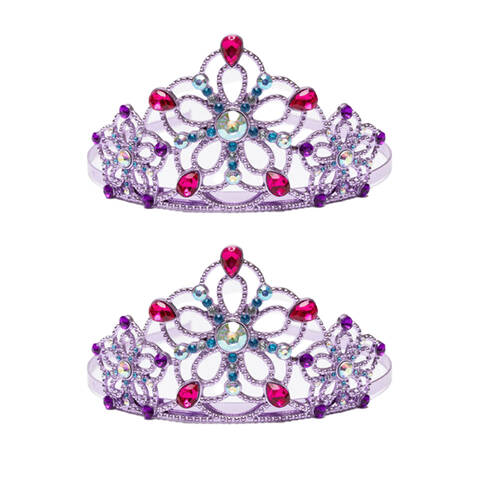 2PK Great Pretenders Bejewelled Tiara Kids Headpiece Hair Accessories 3y+ Lilac