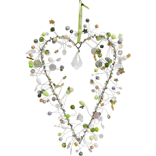 LVD Beaded Heart Xl Tranquil Decorative Sculpture Home/Lounge Decor