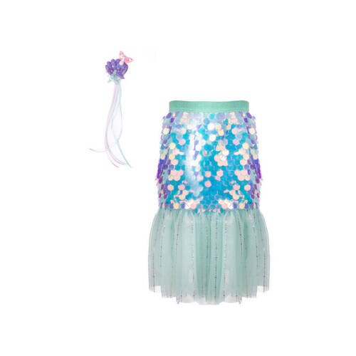 Great Pretenders Bling Mermaid Skirt/Hairclip Girls Kids Costume Set Size 4-6