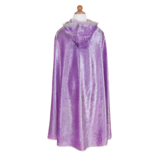 Great Pretenders Sz 3-4 Diamond Sparkle Hooded Cape Lilac Kids 3y+
