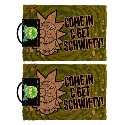 2PK Rick & Morty Get Schwifty Door Mat