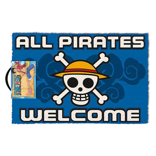 One Piece All Pirates Welcome Doormat 40x60cm Home Frontdoor Mat