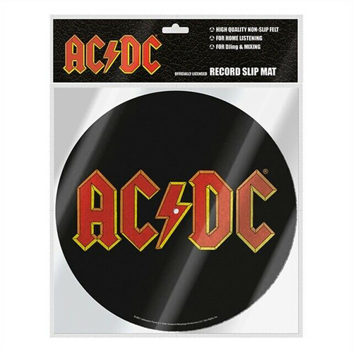 AC/DC 80's Theme Record Player Anti-Slip Vinyl Circular Slipmat