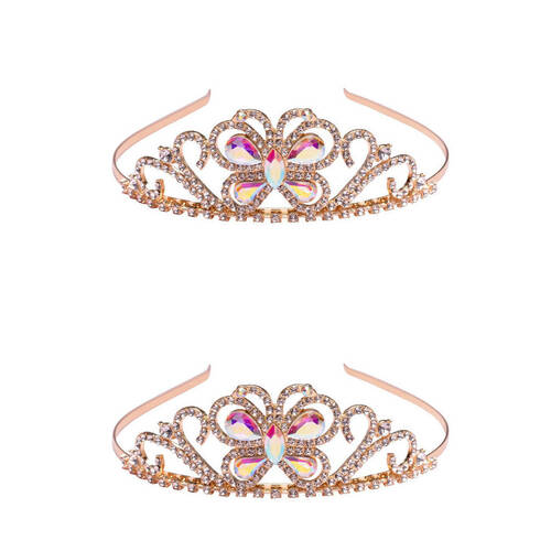 2PK Great Pretenders Boutique Butterfly Jewel Tiara Kids Headpiece Accessories 3y+