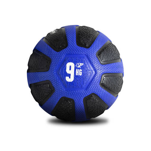Bodyworx Medicine Ball Home Gym Crossfit Workout Exercise 9kg Black/Navy