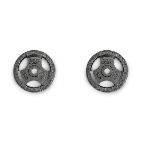 2PK Bodyworx Olympic Ezy Grip Disc Weight Plate Home Gym Workout Exercise 5kg