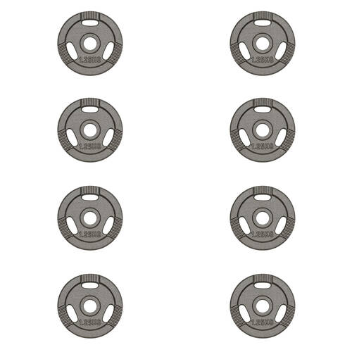 8PK Bodyworx Ezy Grip Standard Disc Weight Plate Home Gym Workout Exercise 1.25kg