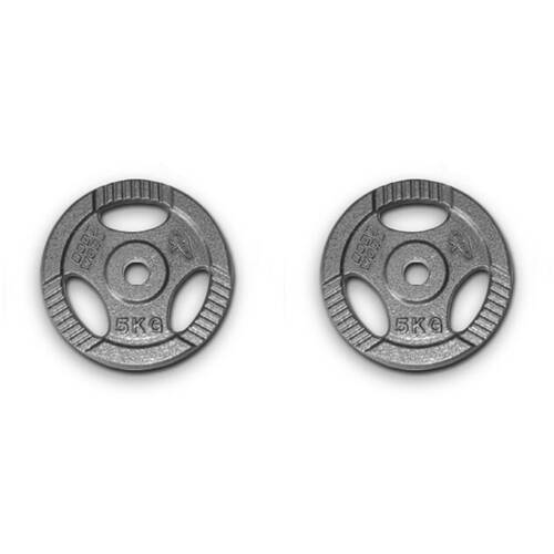 2PK Ezy Grip Standard Disc Weight Plate Home Gym Workout Exercise 5kg