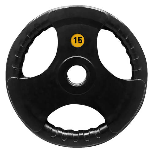Bodyworx Olympic Rubber Grip Plate Weight Lift Home Gym Exercise 15kg