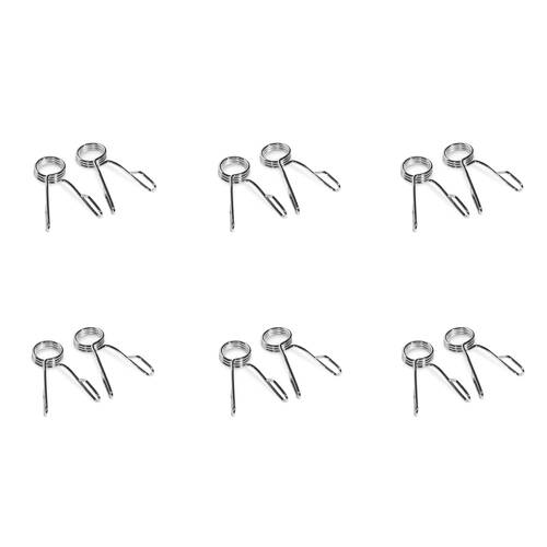 6x 2pc Bodyworx Olympic Spring Collars Pair For 50mm Weight Handle Bar Silver