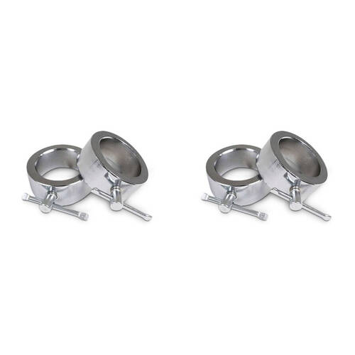 2x 2pc Bodyworx Olympic Ring Collars Pair For 50mm Weight Handle Bar Silver