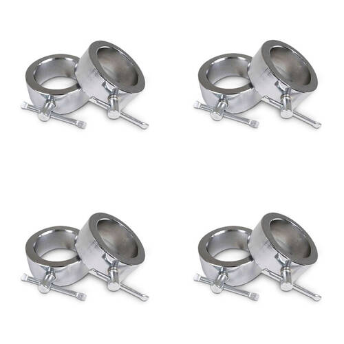 4x 2pc Bodyworx Olympic Ring Collars Pair For 50mm Weight Handle Bar Silver