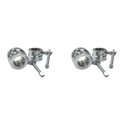 2PK Bodyworx Standard Chrome Collars For 28mm Weight Handle Bar Pair