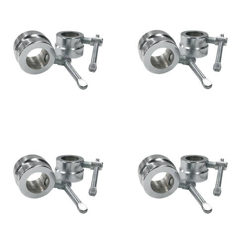 4PK Bodyworx Standard Chrome Collars For 28mm Weight Handle Bar Pair