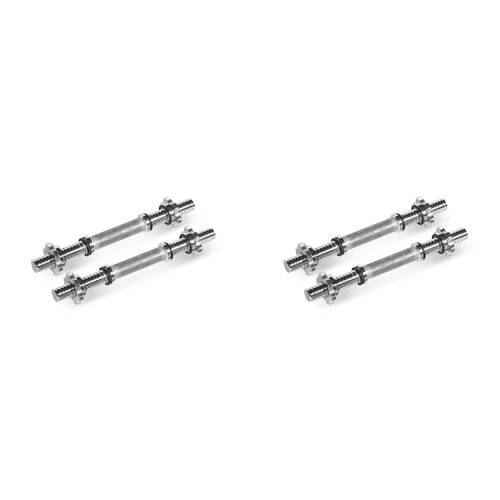 2x 2pc Bodyworx Spinlock Dumbell Handles V2 Weight Bar Home Workout Exercise 14in