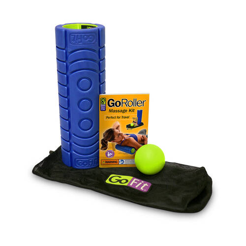 GoFit Go Roller Muscle Workout Exercise Massager Travel Kit 356x102mm