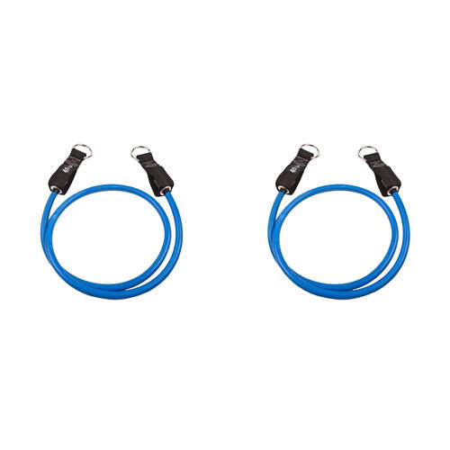 2PK GoFit Extreme Power Tube Home Gym Workout Strength Exercise 40lbs Blue