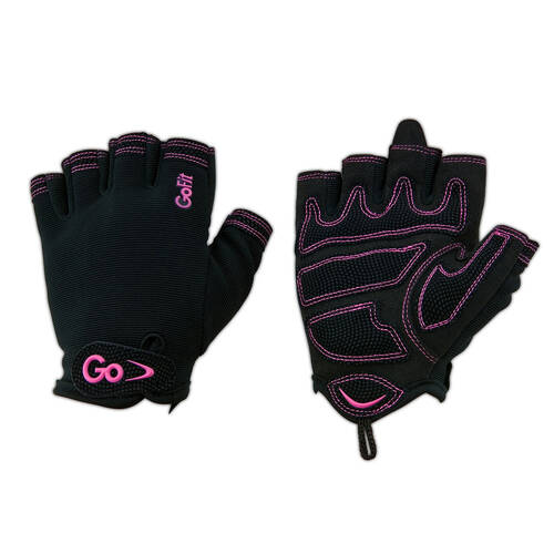 GoFit Women's Cross Training Gloves Pair Workout Gym Exercise Small Black