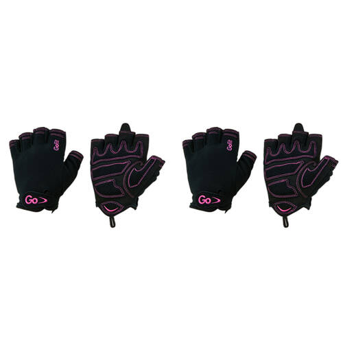 2PK GoFit Women's Cross Training Gloves Pair Workout Gym Exercise Small Black