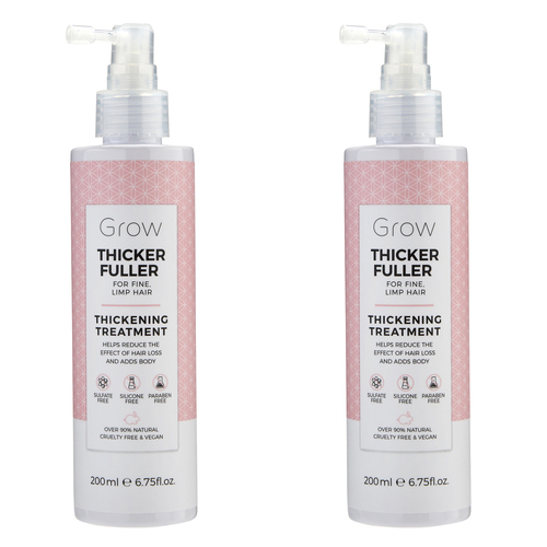 2PK Grow Thicker Fuller Thickening Treatment Hair Care/Styling 200ml