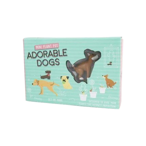 4pc Gift Republic Adorable Dogs Plant Markers Mini Statues