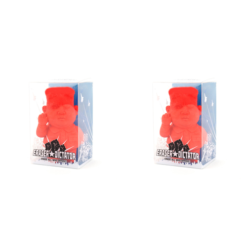 2PK Gift Republic Dictator Eraser Office/School Stationery - Red