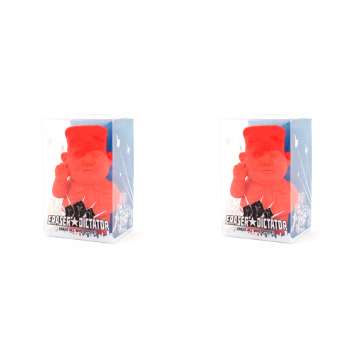2PK Gift Republic Dictator Eraser Office/School Stationery - Red