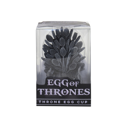 Gift Republic Throne Egg Cup Holder Storage - Grey