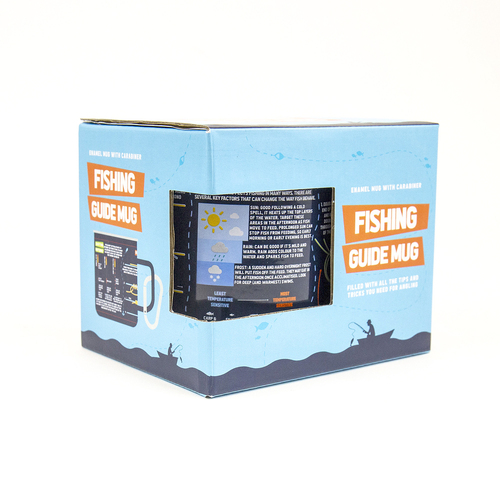 Gift Republic 500ml Fishing Guide Enamel Mug w/ Handle