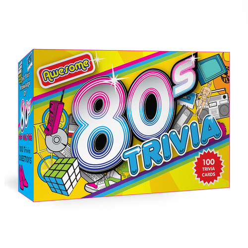 100pc Gift Republic Awesome 80s Trivia Question Cards Game Set