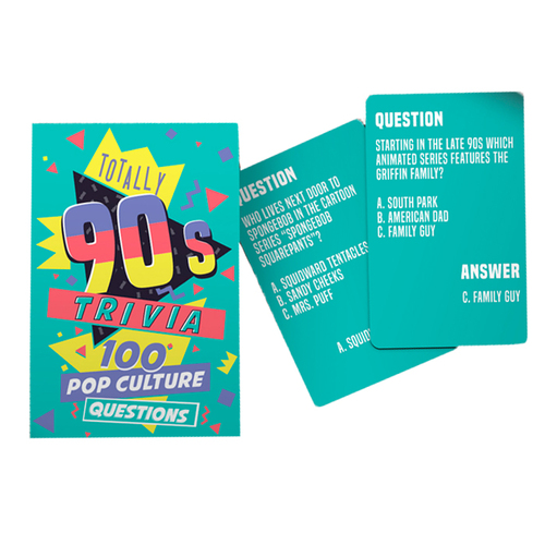 Gift Republic Pop Culture Totally 90s Trivia Cards