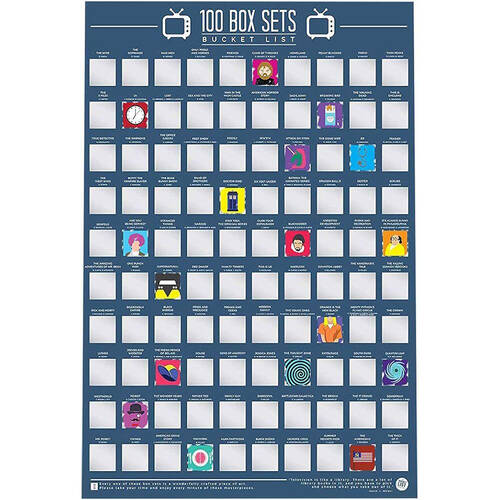 Gift Republic Bucket List Scratch Poster 100 Box Set Edition Multicoloured;