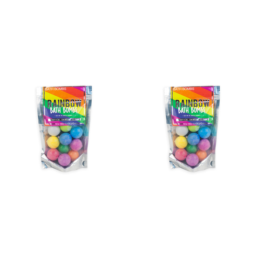 2x 10pc Gift Republic Tropical Rainbow Bath Bombs Scented Fizzies