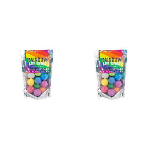 2x 10pc Gift Republic Tropical Rainbow Bath Bombs Scented Fizzies