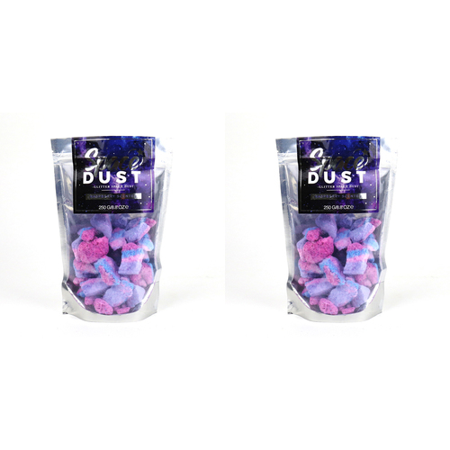 2PK Gift Republic 250g Scented Glitter Bath Space Dust - Raspberry
