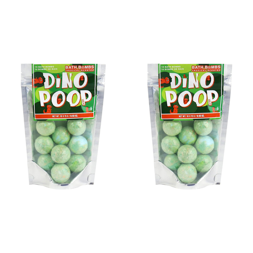 2x 10pc Gift Republic 15g Scented Dino Poop Bath Bombs - Tropical