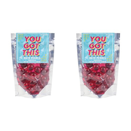 2x 20pc Gift Republic 5g You Got This 90's Scented Bath Pearls - Peach