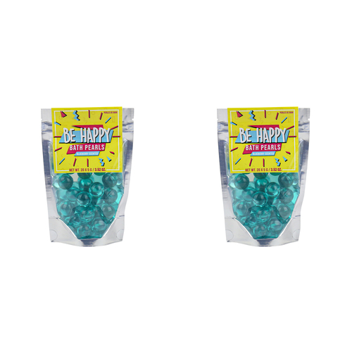 2x 20pc Gift Republic 5g Be Happy 90's Scented Bath Pearls - Blueberry