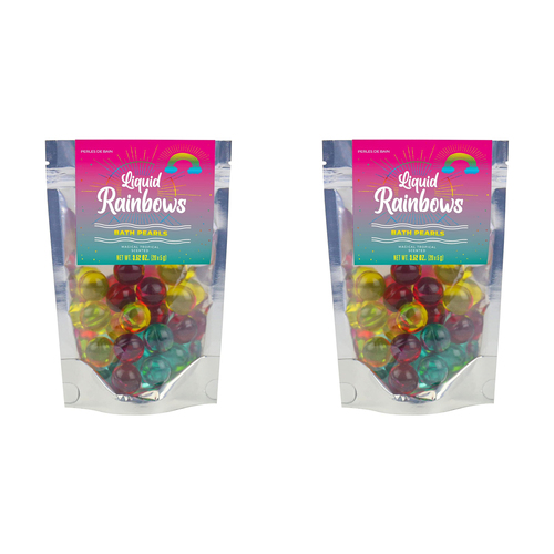 2x 20pc Gift Republic 5g Liquid Spirit Rainbow Bath Pearls - Tropical