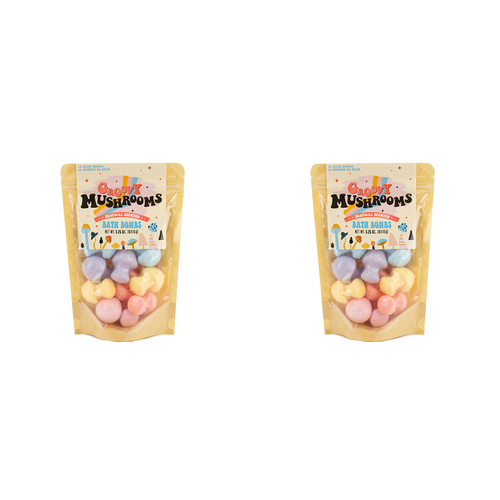 2x 10pc Gift Republic 15g Groovy Mushrooms Scented Bath Bombs - Tropical
