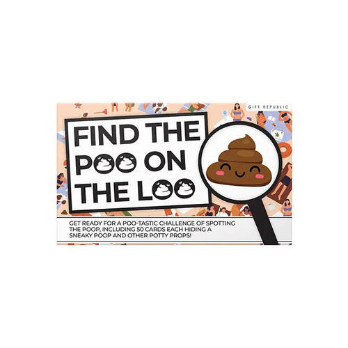 100pc Gift Republic Find The Poo On Loo Novelty Card Game 6Y+