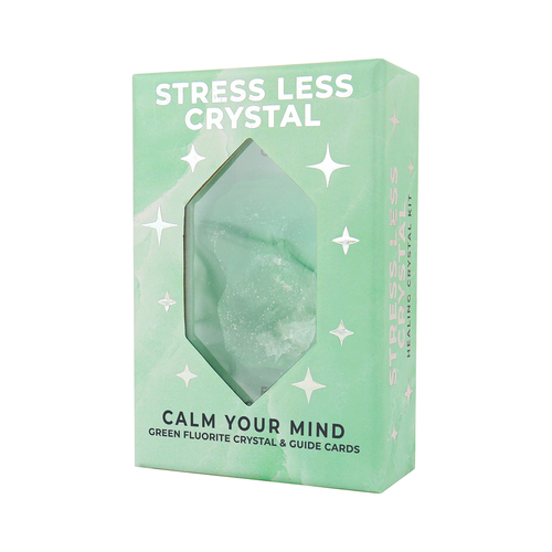 25pc Gift Republic Detox Healing Kit Cards w/ Green Fluorite Crystal