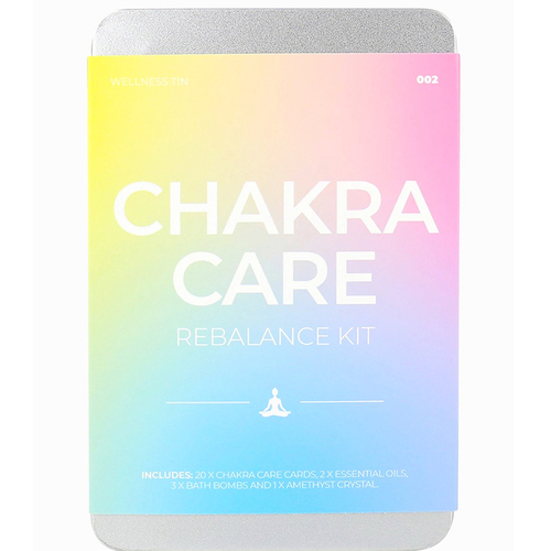 Gift Republic Chakra Care Wellness Cards w/ Tin Can Storage