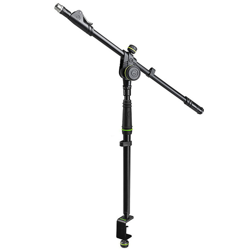 Gravity MS0200SET1 Steel Microphone Pole For Table Mount Boom & Clamp Black