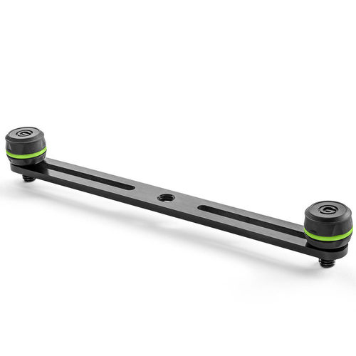 Gravity MSSTB02 Stereo 220mm Aluminium Bar For 2 Microphones - Black