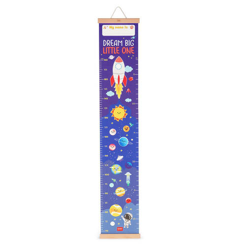 Legami Dream Big Little One Wall-Hanging Height Chart 160cm Blue Space