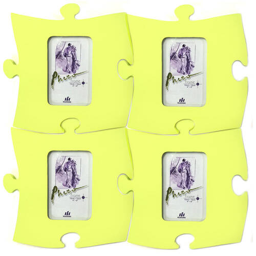 4PK Puzzle Picture Frame Green Pantone 584-4U