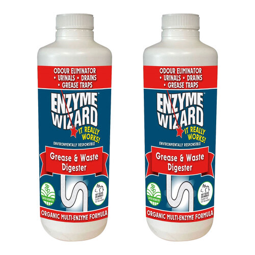 2PK Enzyme Wizard Grease and Waste Digestor Pipe Cleaner 1L