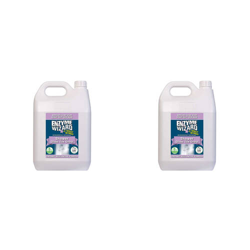 2PK Enzyme Wizard Shower Glass Tile Grout Cleaner Organic Multi Enzyme 5L