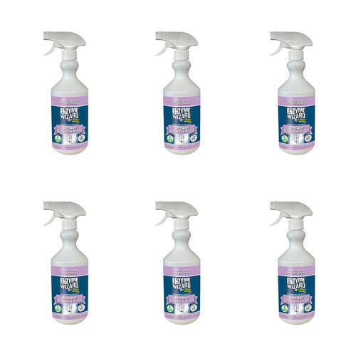 6PK Enzyme Wizard Shower Glass Tile Grout Cleaner Organic Multi Enzyme 750ML
